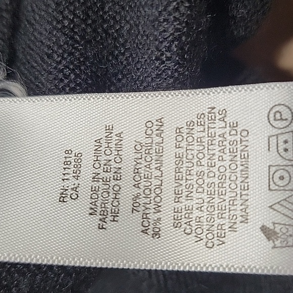 Michael Kors Size L Black Zip Front Cardigan Sweater, Wool Blend, EUC - Picture 11 of 11